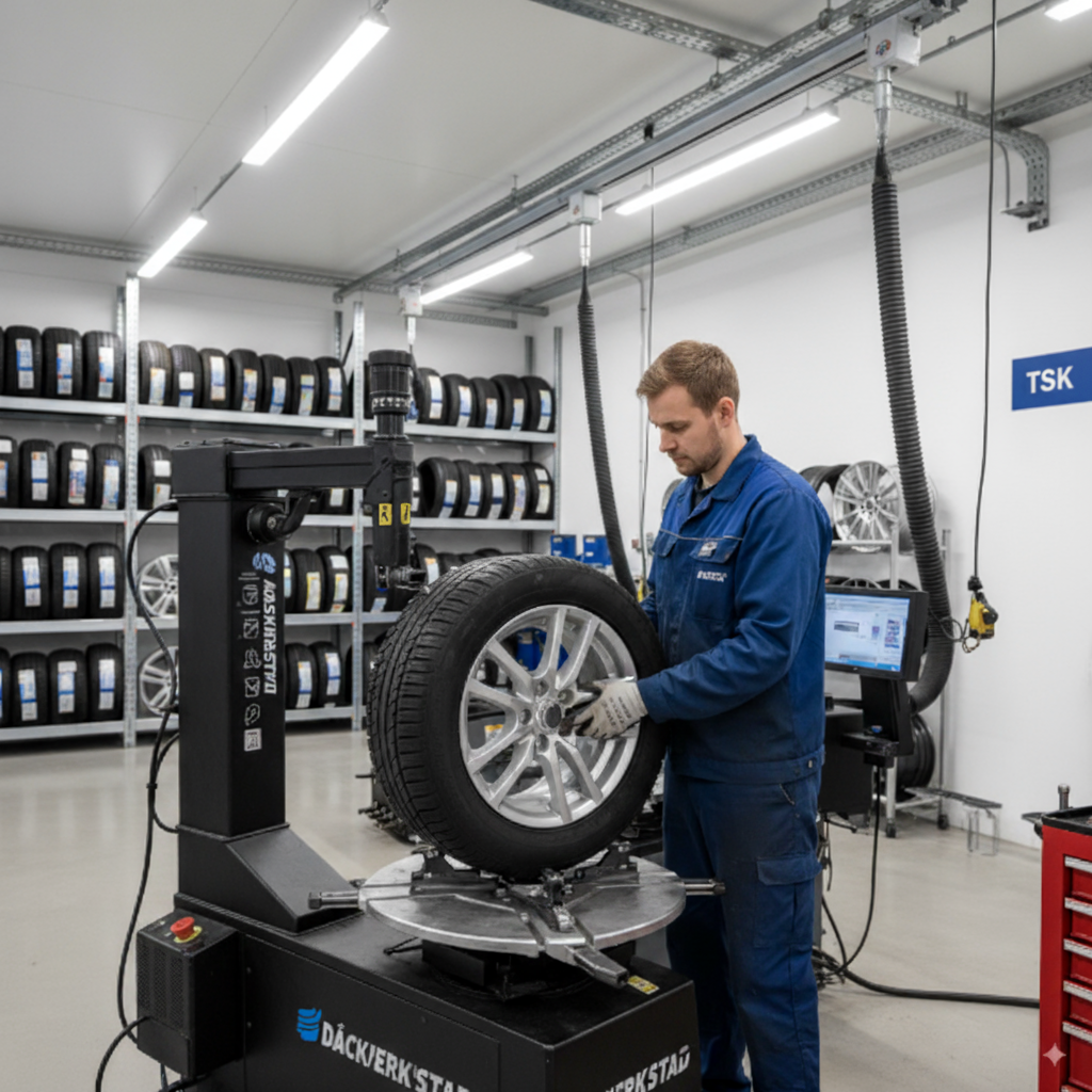 Modern däckverkstad